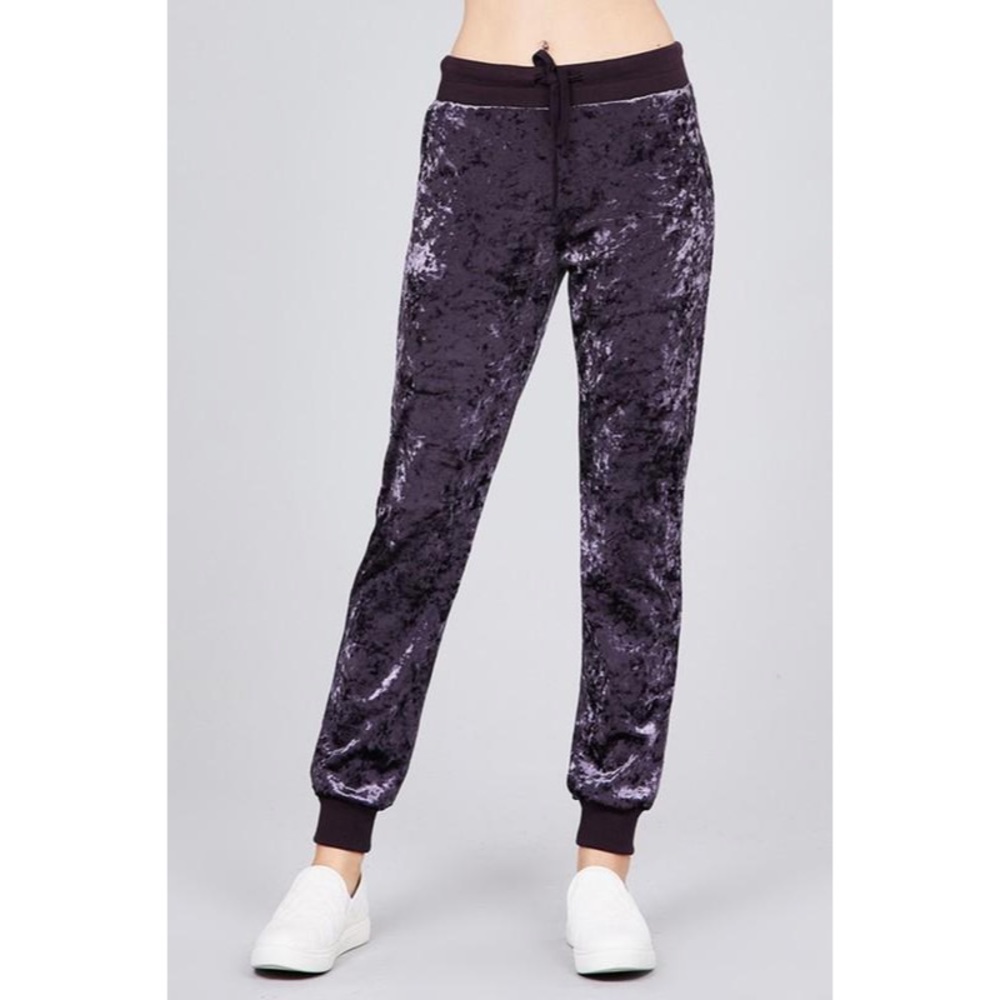 Velvet Joggers - Dusty Purple NWT